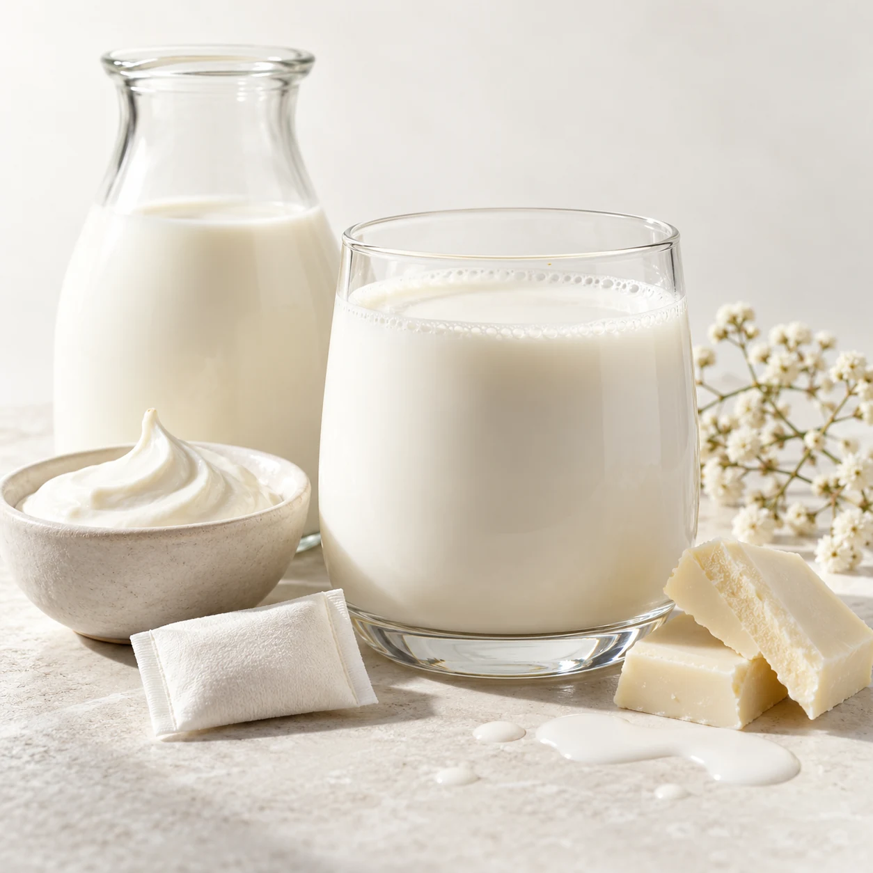 Milk caffeine pouch flavor-development reference