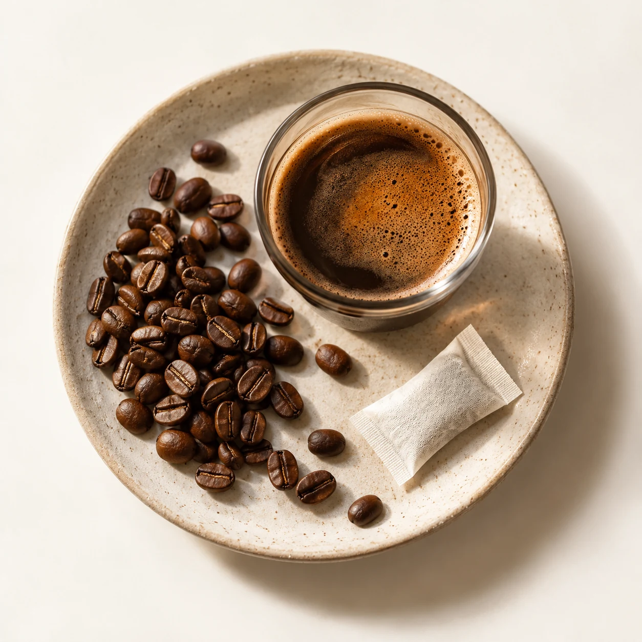 Coffee caffeine pouch flavor-development reference