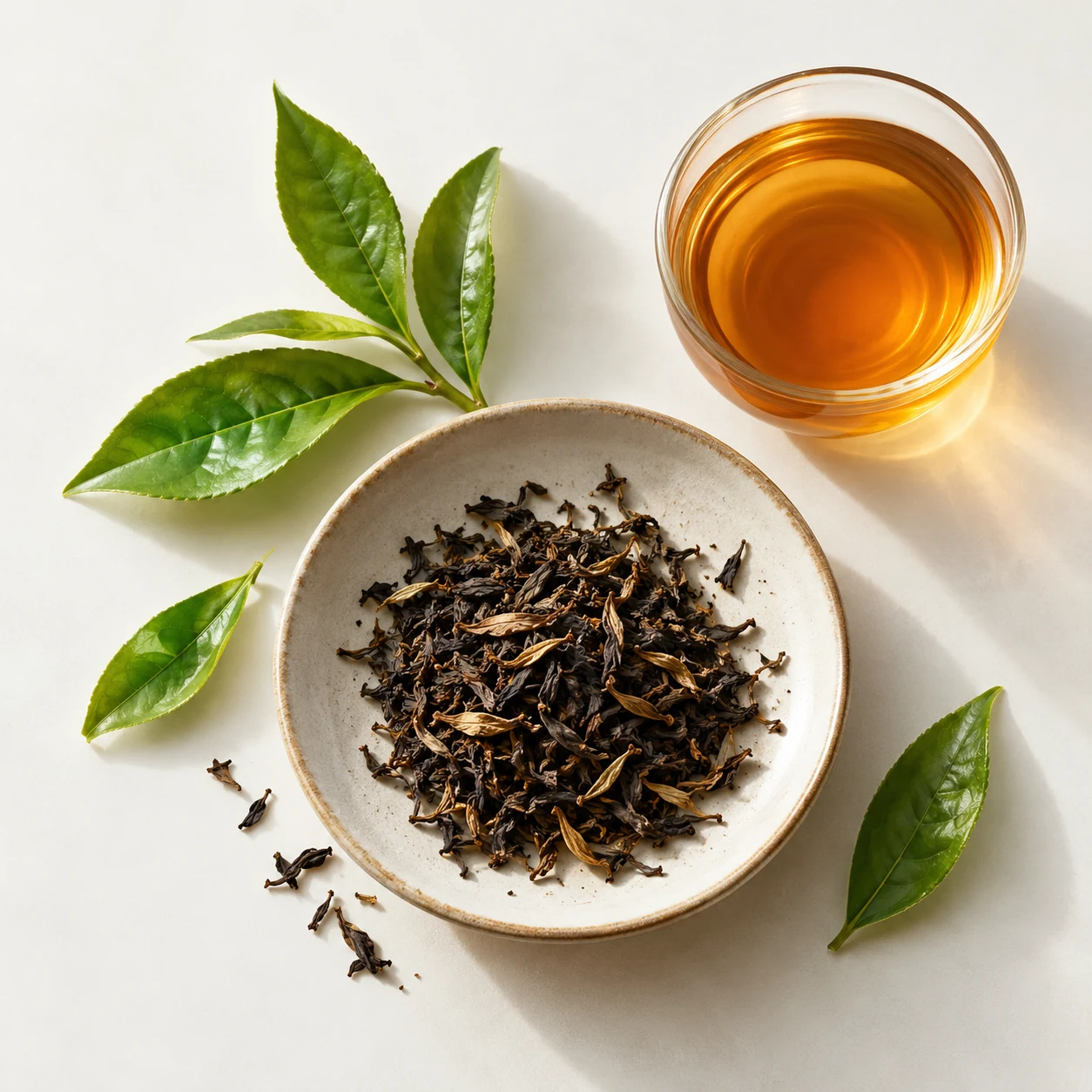 Tea caffeine pouch flavor-development reference