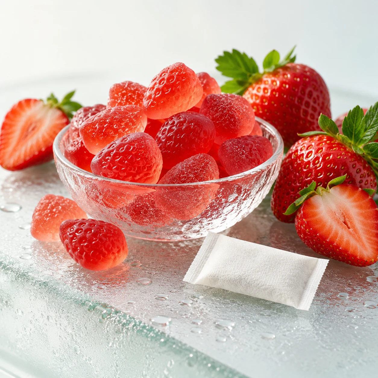 Strawberry Gummy caffeine pouch flavor-development reference