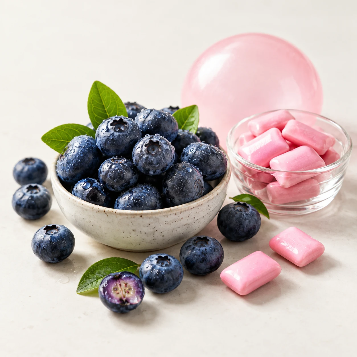 Blueberry Bubble Gum caffeine pouch flavor-development reference