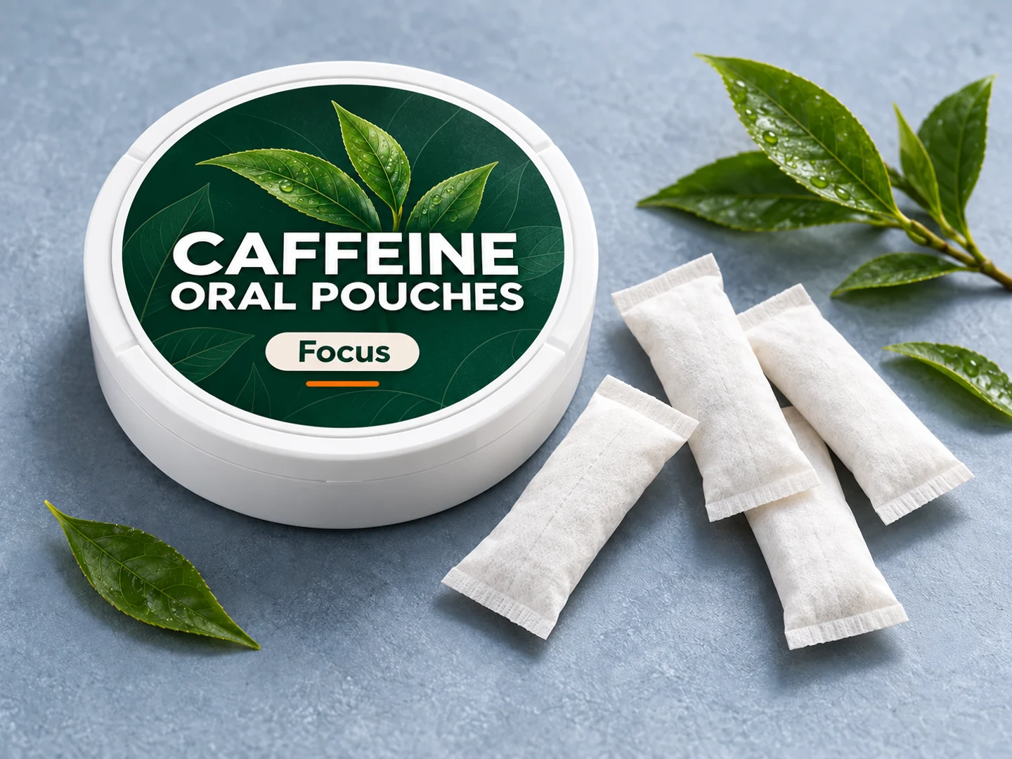 Focus caffeine pouches — private label packaging concept
