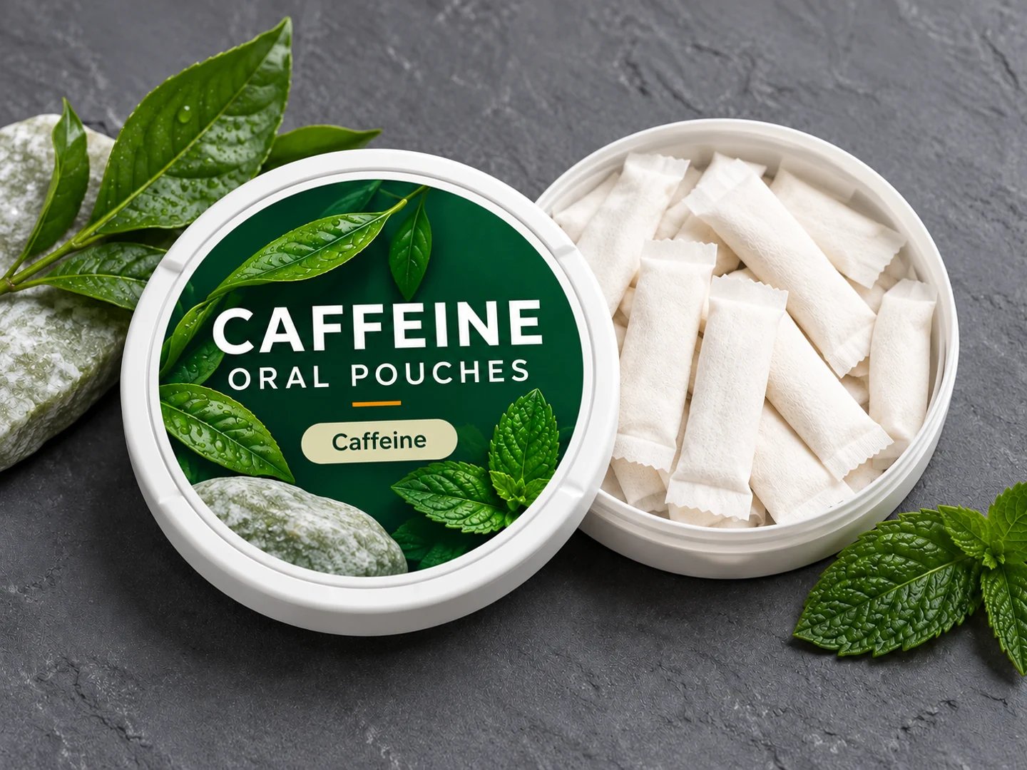 50 mg caffeine pouches — private label packaging concept